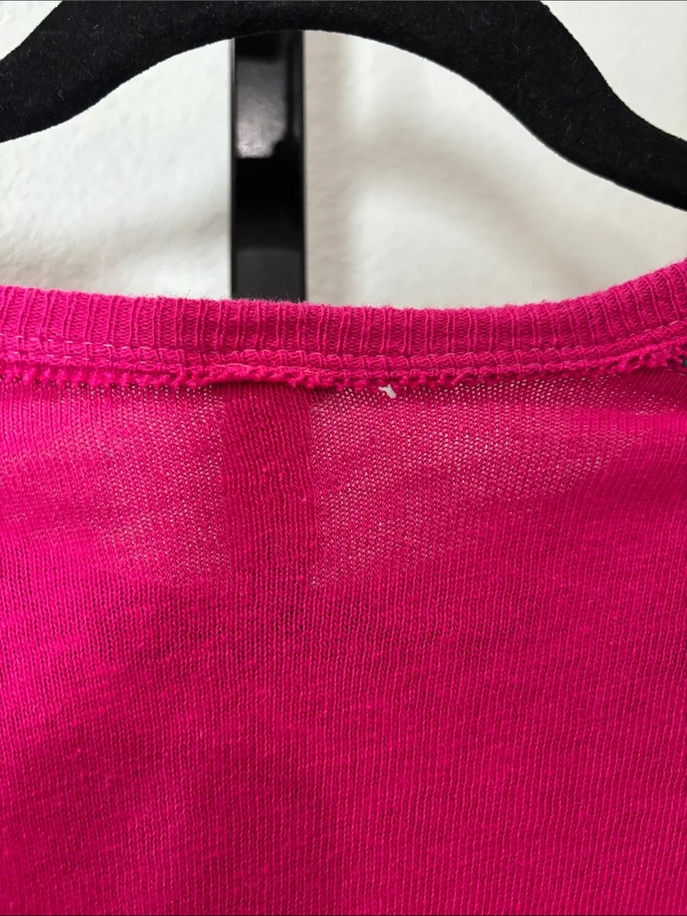 Free People metal tag Hot Pink Sweatshirt with Teal Floral Embroidered Sleeves